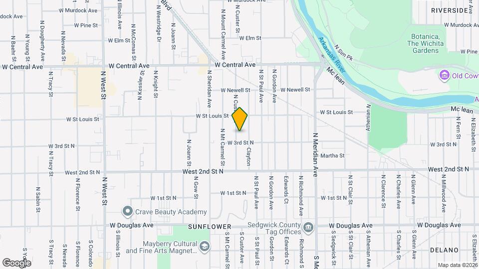 420 N Custer St Map and Location Details