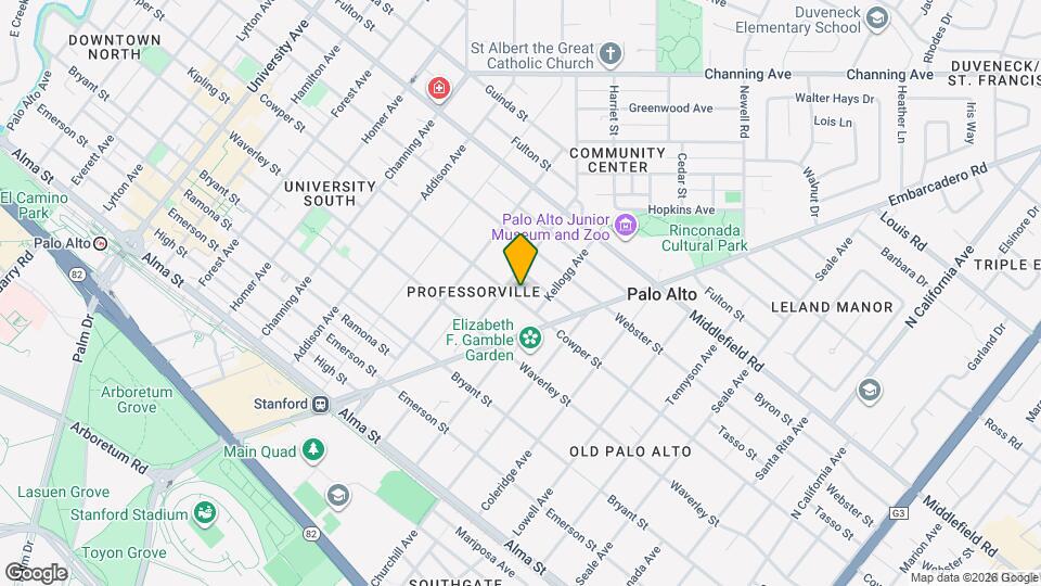 1325 Cowper St Map and Location Details