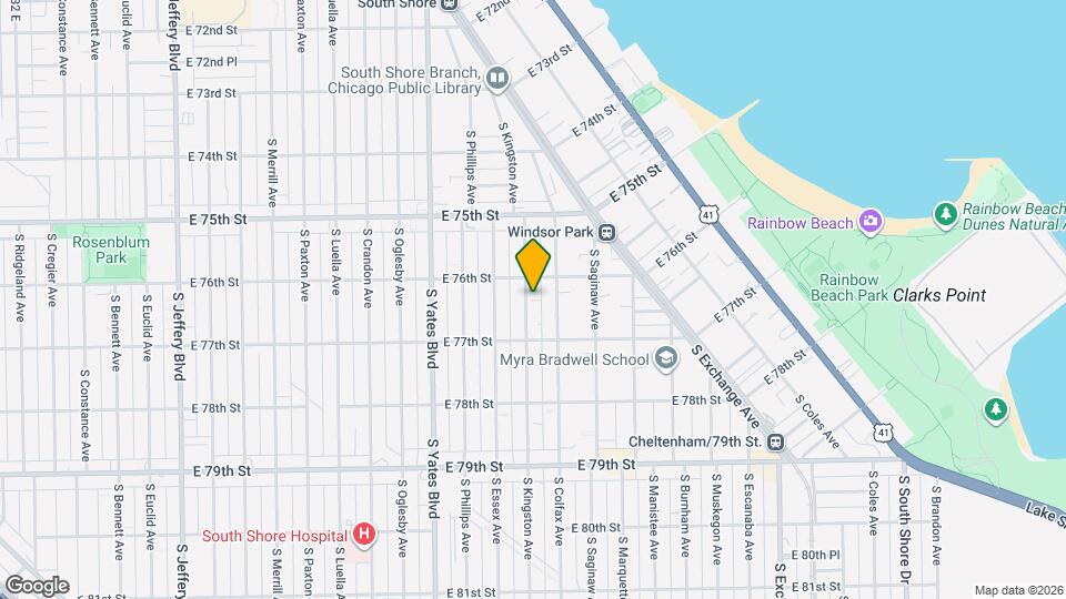 7617 S Kingston Ave Map and Location Details