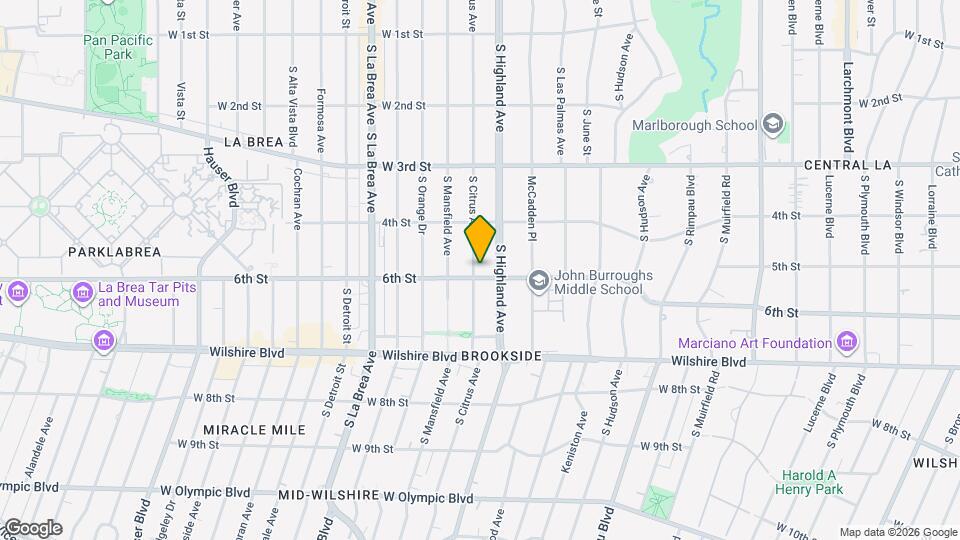 458 S Citrus Ave Map and Location Details