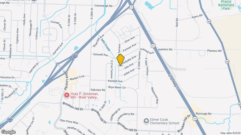 8605 S 32nd Ter Map and Location Details