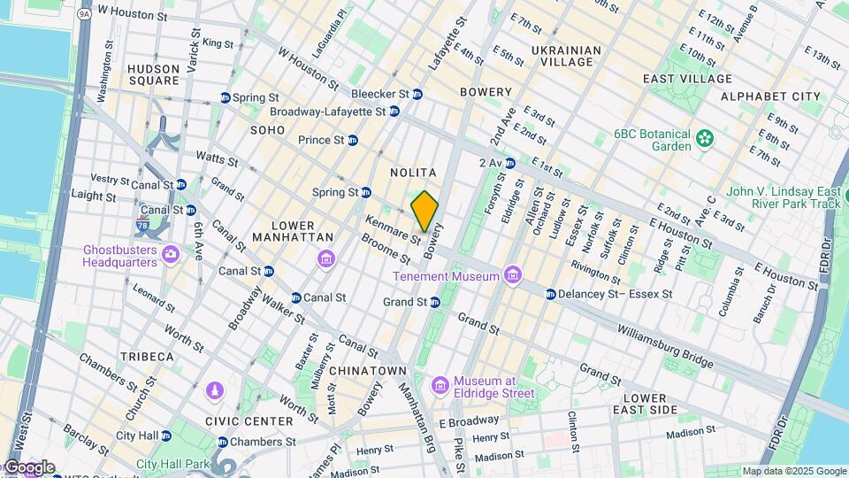 178 Bowery Map and Location Details