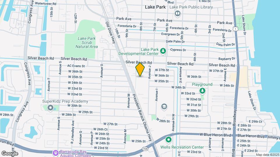 965 W 36th St Map and Location Details