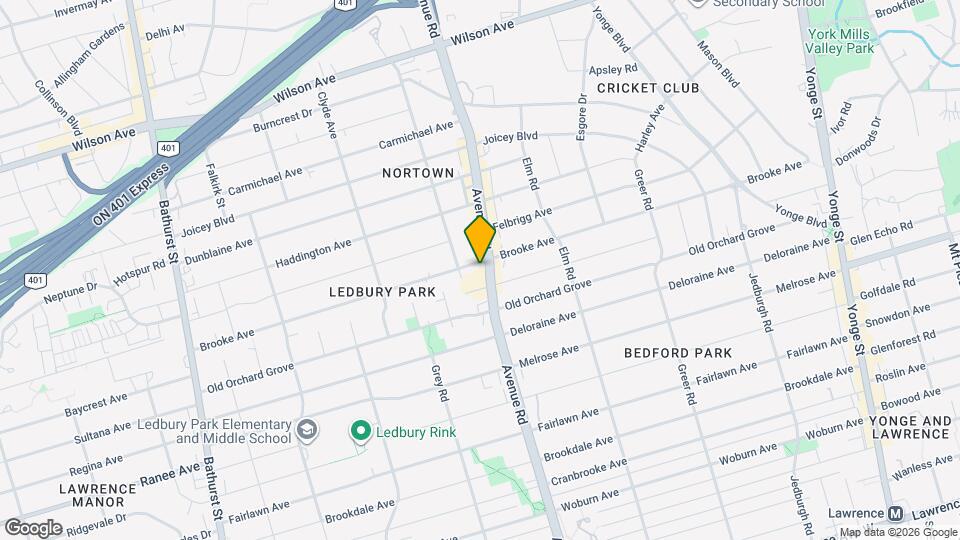 1898 Avenue Rd Map and Location Details