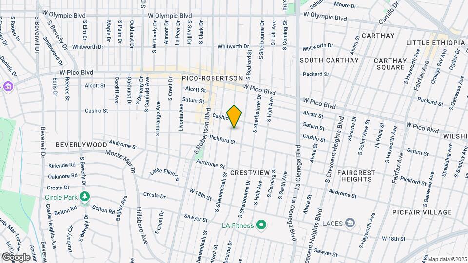 1526 S Shenandoah St Map and Location Details