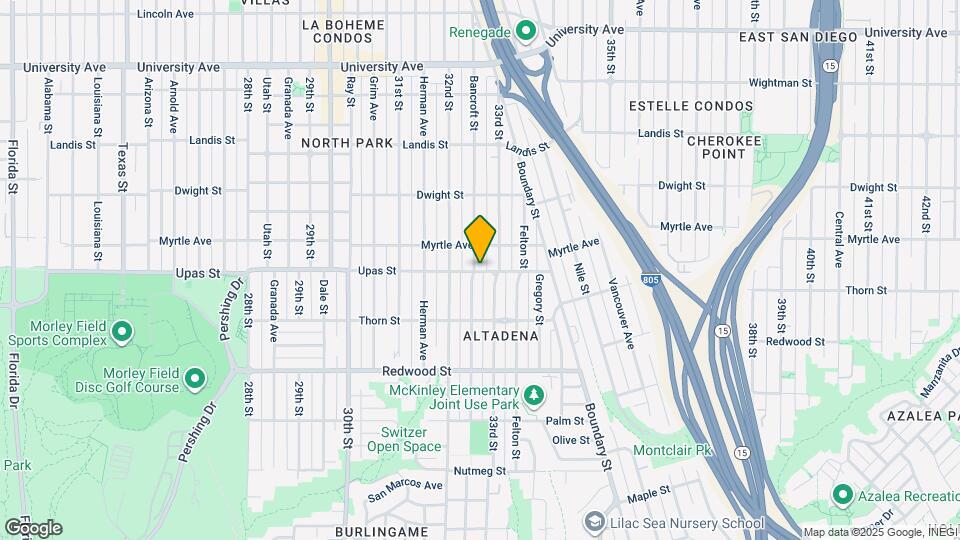 3401 Bancroft St Map and Location Details