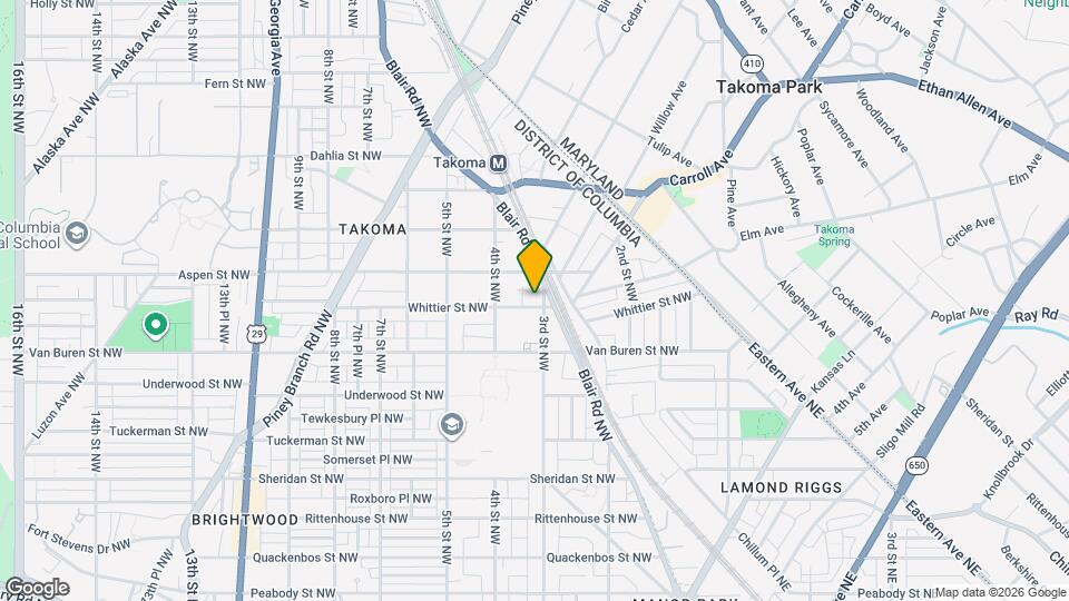 301 Whittier St NW Map and Location Details