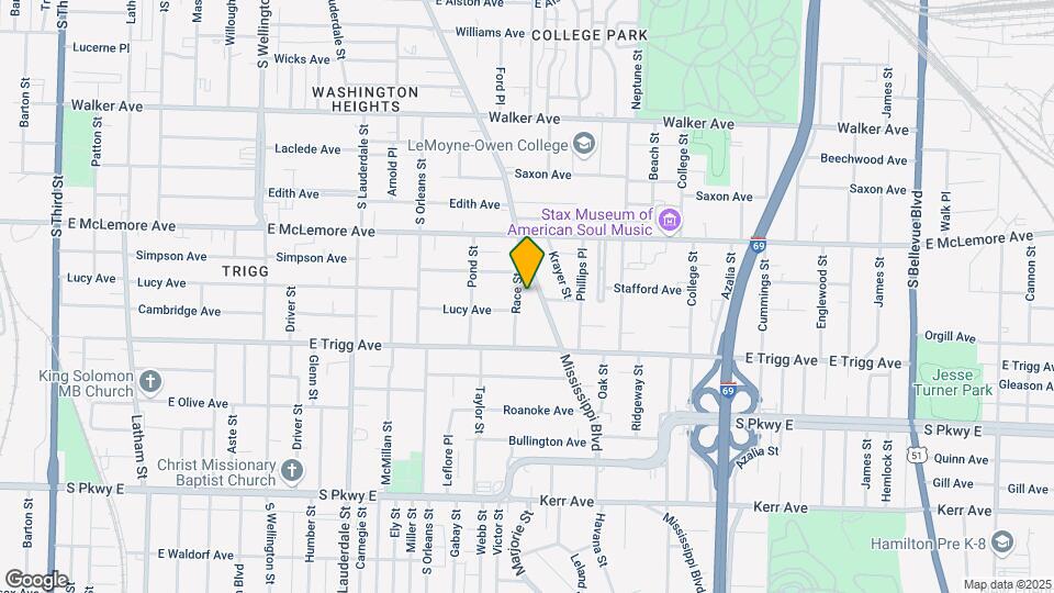 1215 Mississippi Blvd Mapa y Detalles de la Ubicación