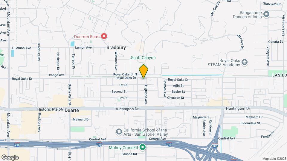 811 Highland Ave Map and Location Details