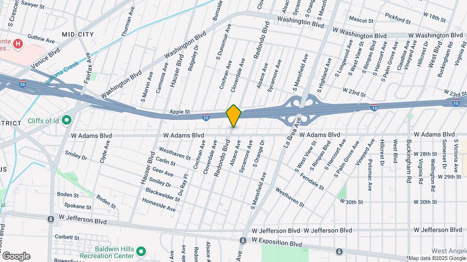 5223 W Adams Blvd Map and Location Details