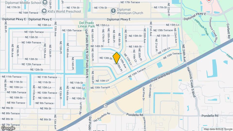 1214 NE 18th Pl Map and Location Details