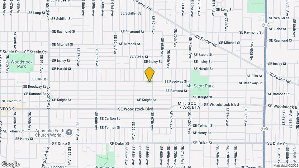6636 SE Reedway St Map and Location Details