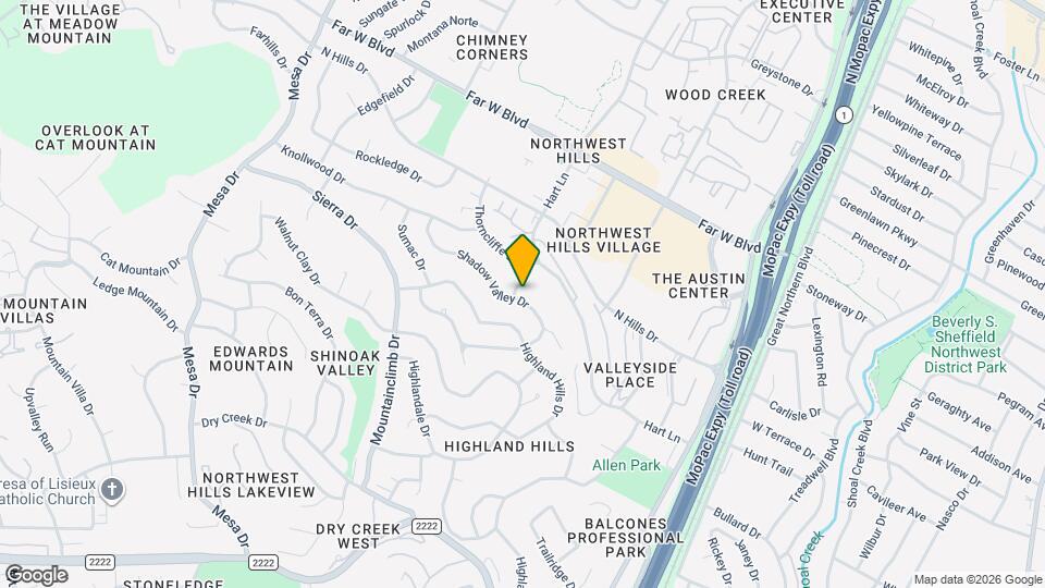 6205 Shadow Valley Dr Map and Location Details