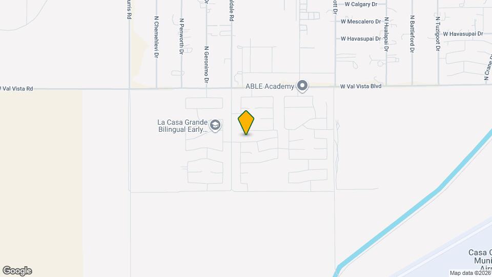 1168 W Paradise Wy Map and Location Details