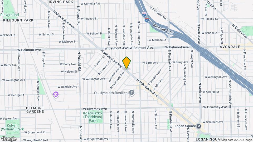 3040 N Milwaukee Ave Map and Location Details
