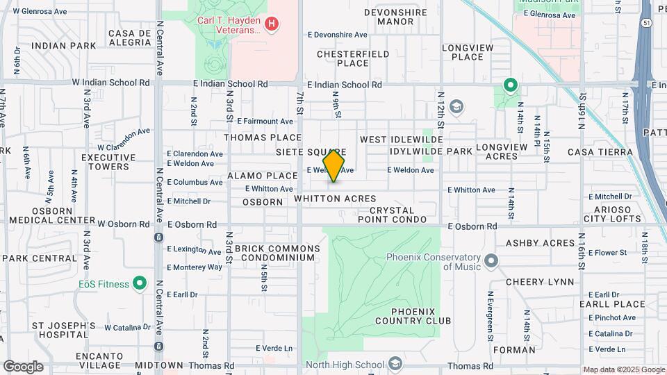 822 E Whitton Ave Map and Location Details