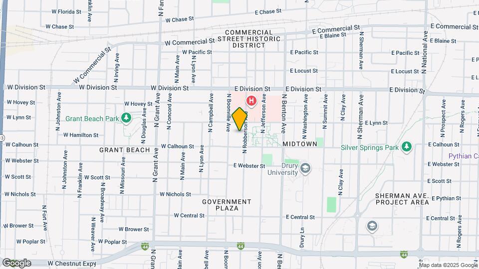 1327 N Robberson Ave Map and Location Details