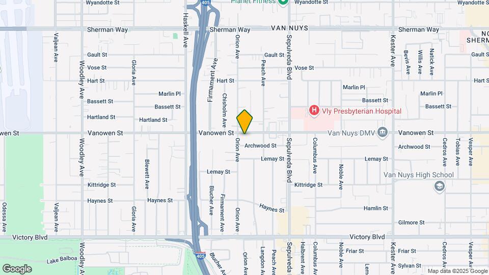 15444 Vanowen St, Unit 2 Map and Location Details