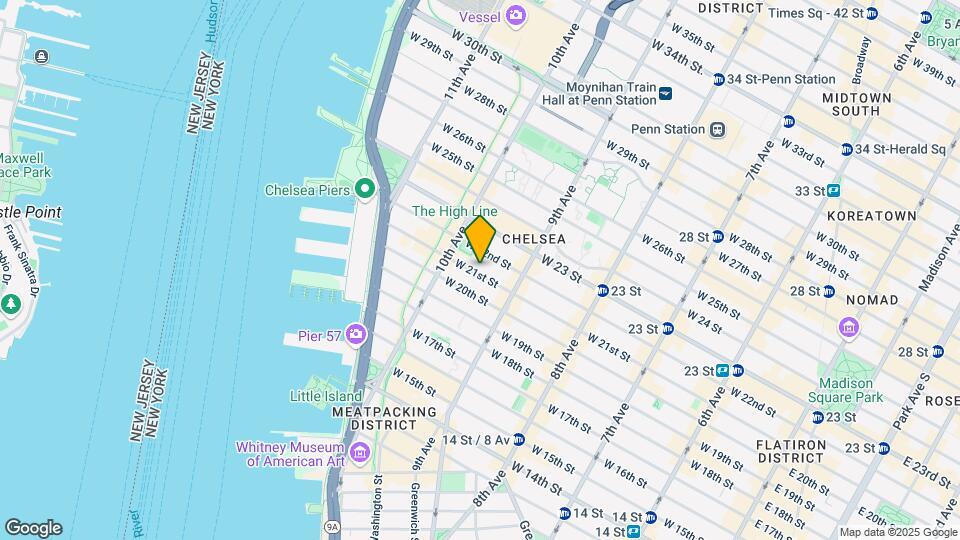 439 W 21st St Map and Location Details