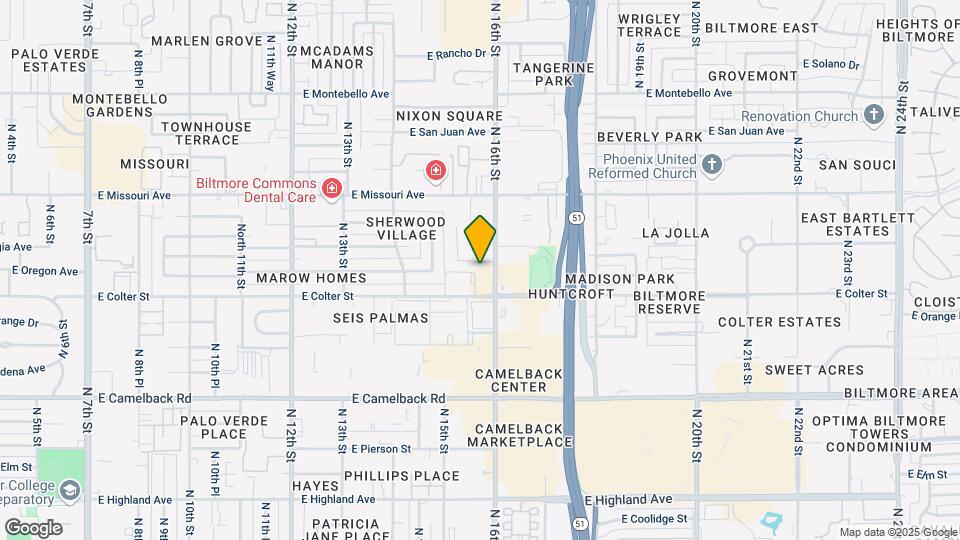 1515 E Oregon Ave Map and Location Details