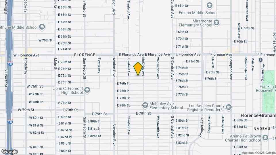 738 E 75th St Map and Location Details