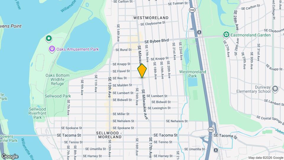 7625 SE Milwaukie Ave, Unit 07 Map and Location Details