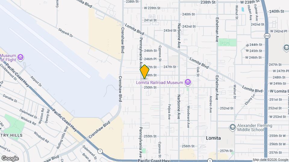 2360 249th St Mapa y Detalles de la Ubicación