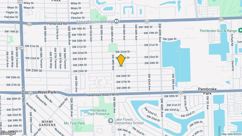 4641 SW 25th St Mapa y Detalles de la Ubicación