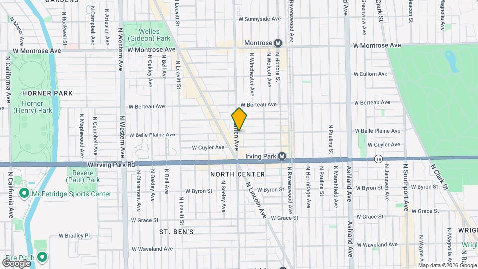 4057 N Damen Ave Map and Location Details