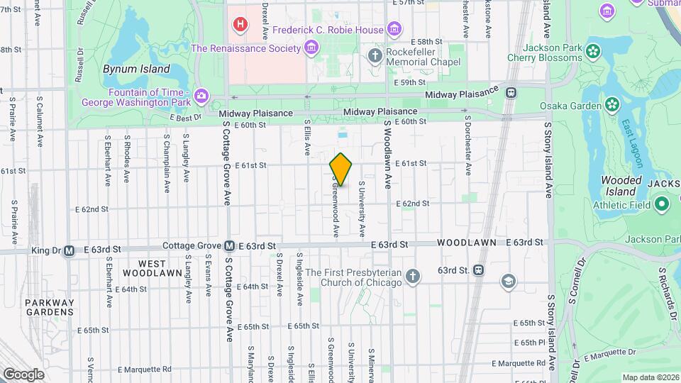 6141 S Greenwood Ave, Unit 1 Map and Location Details