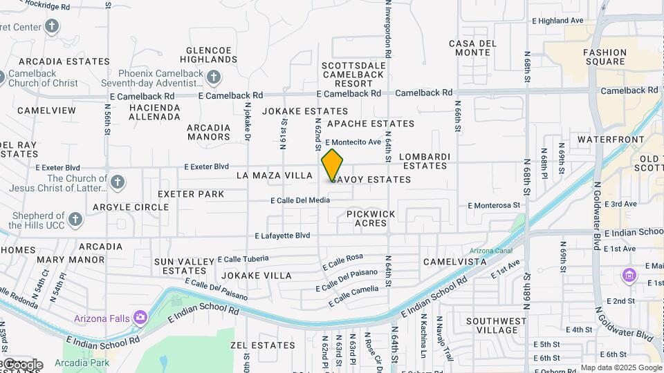 4222 N 62nd Pl Map and Location Details
