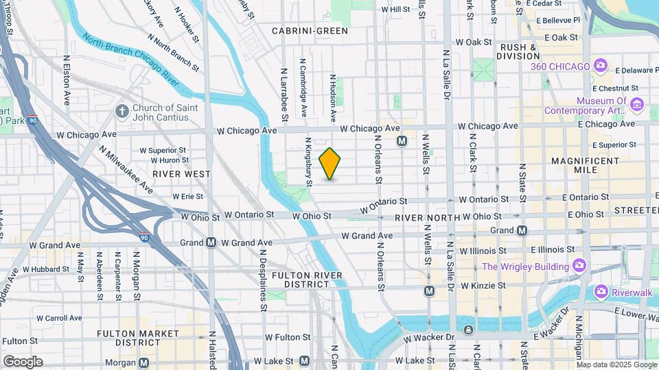 435 W Erie St Map and Location Details