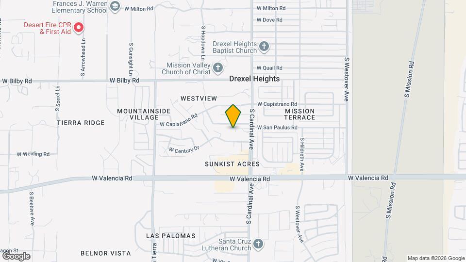 6314 S Cardinal Ave Mapa y Detalles de la Ubicación
