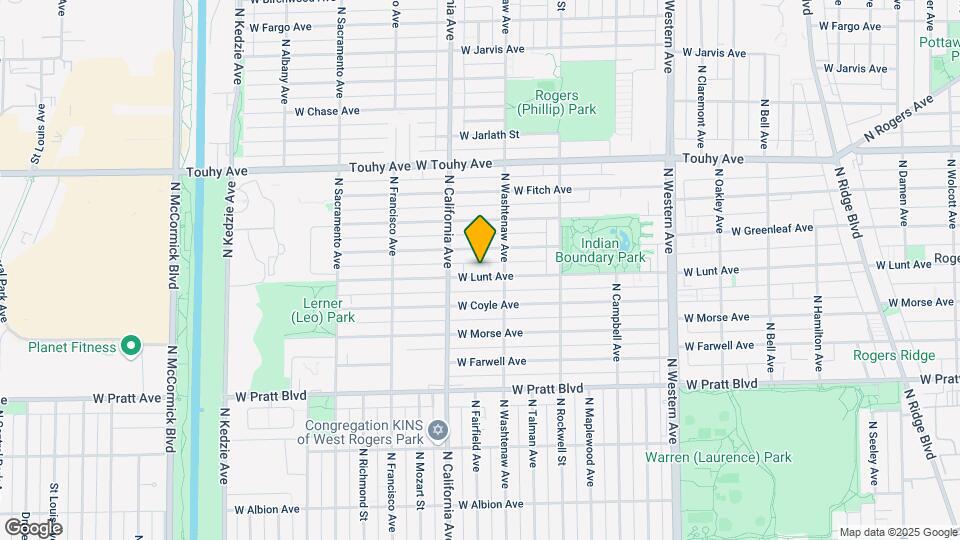 2724 W Lunt Ave Map and Location Details