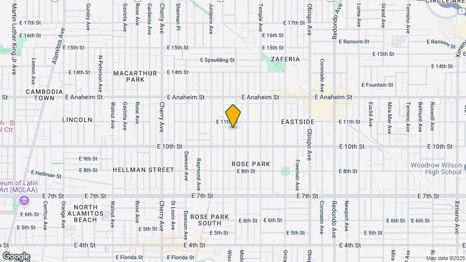 1061 Molino Ave Mapa y Detalles de la Ubicación