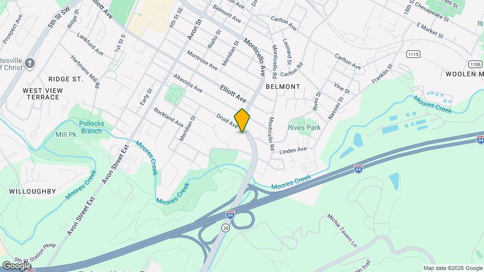 1612 Monticello Ave Map and Location Details