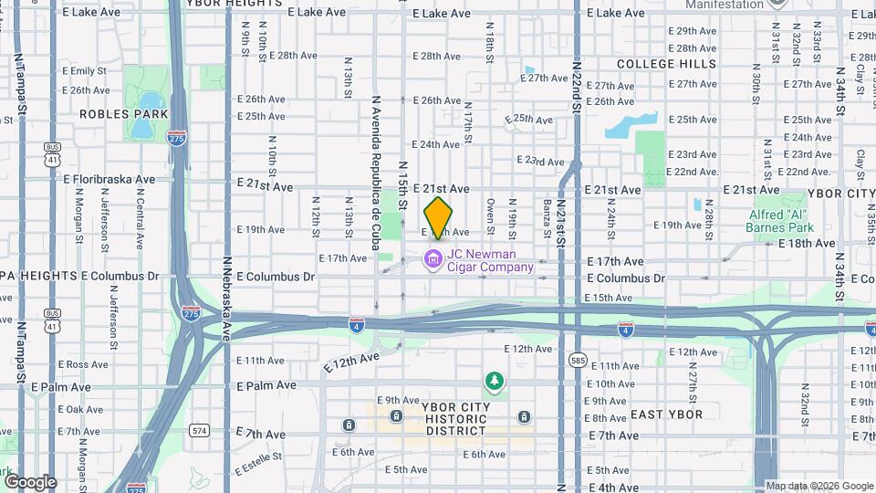 1607 E 18th Ave Map and Location Details