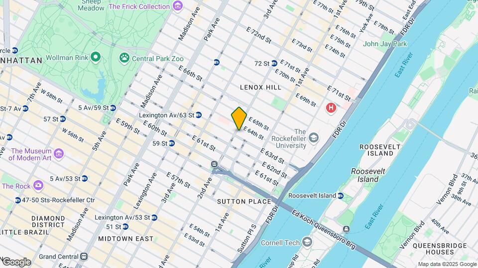 301 East 63rd Street Mapa y Detalles de la Ubicación
