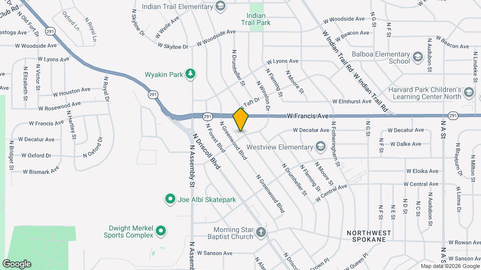 6003 N Sutherlin St Map and Location Details