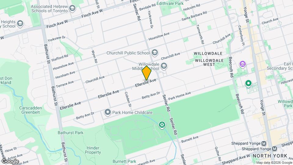 293 Ellerslie Ave Map and Location Details