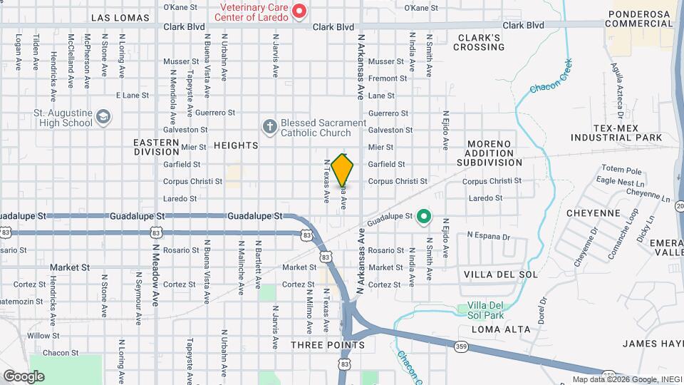 2620 Laredo St Map and Location Details