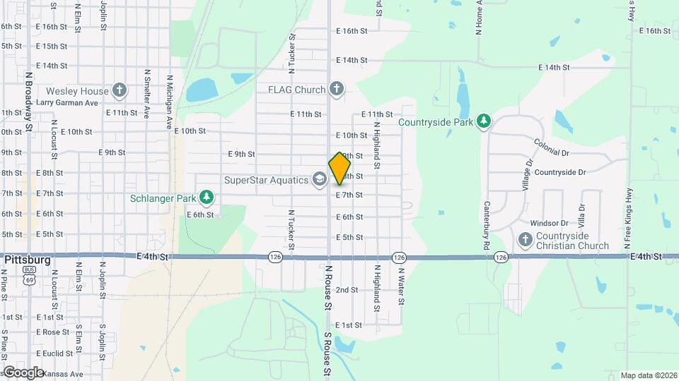 1107 E 7th St Map and Location Details