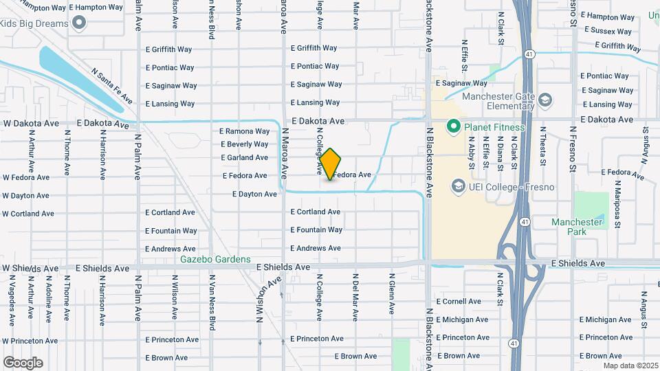 1120 E Fedora Ave Map and Location Details