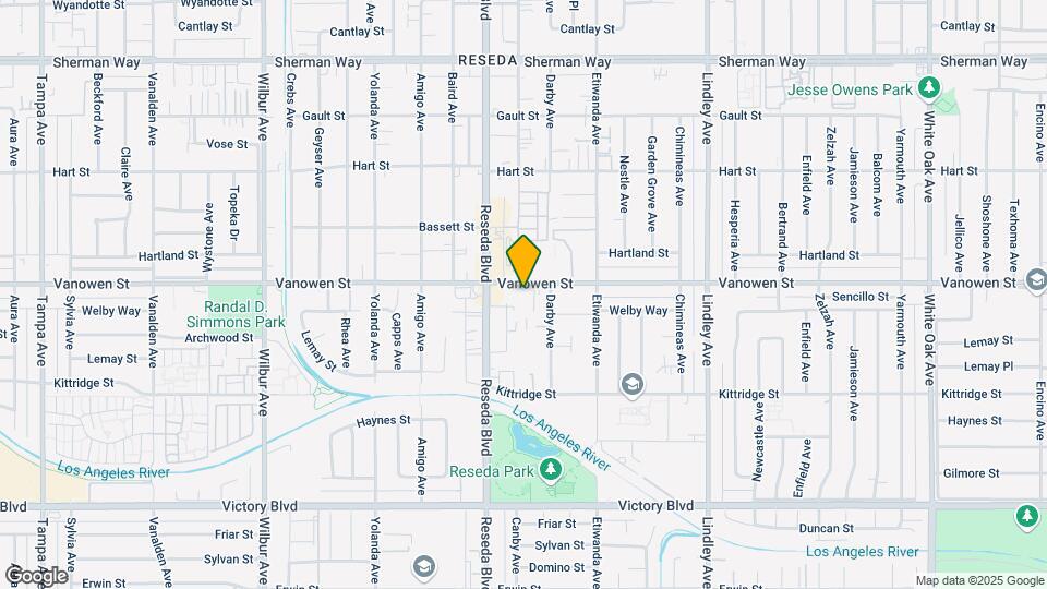 18422 Vanowen St Map and Location Details