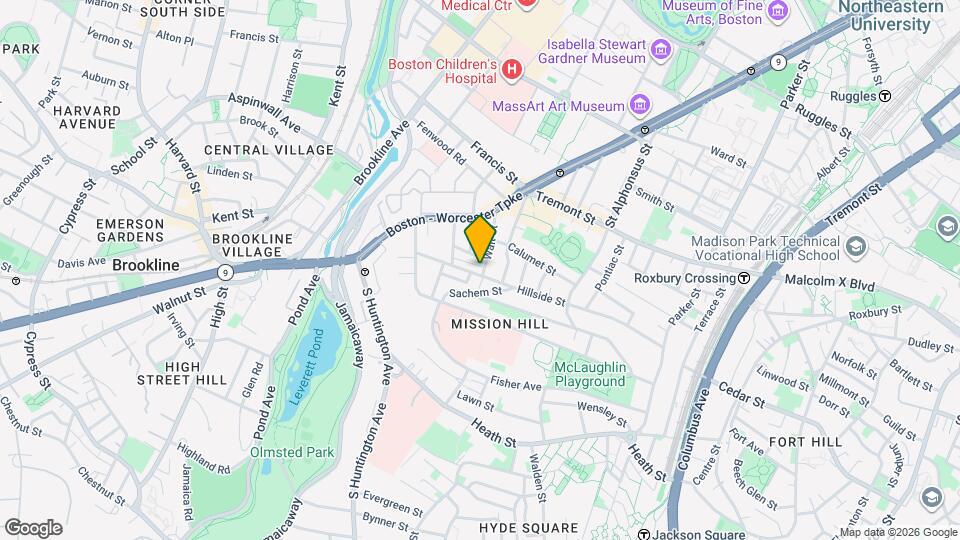 155 Hillside St Map and Location Details