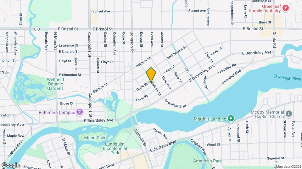 905 Dearborn St Map and Location Details