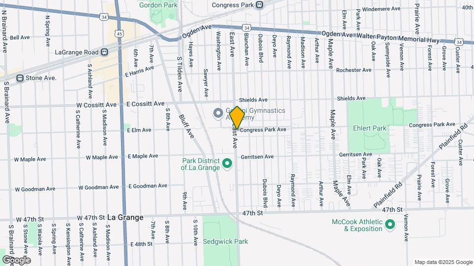 4401 S Eberly Ave Map and Location Details