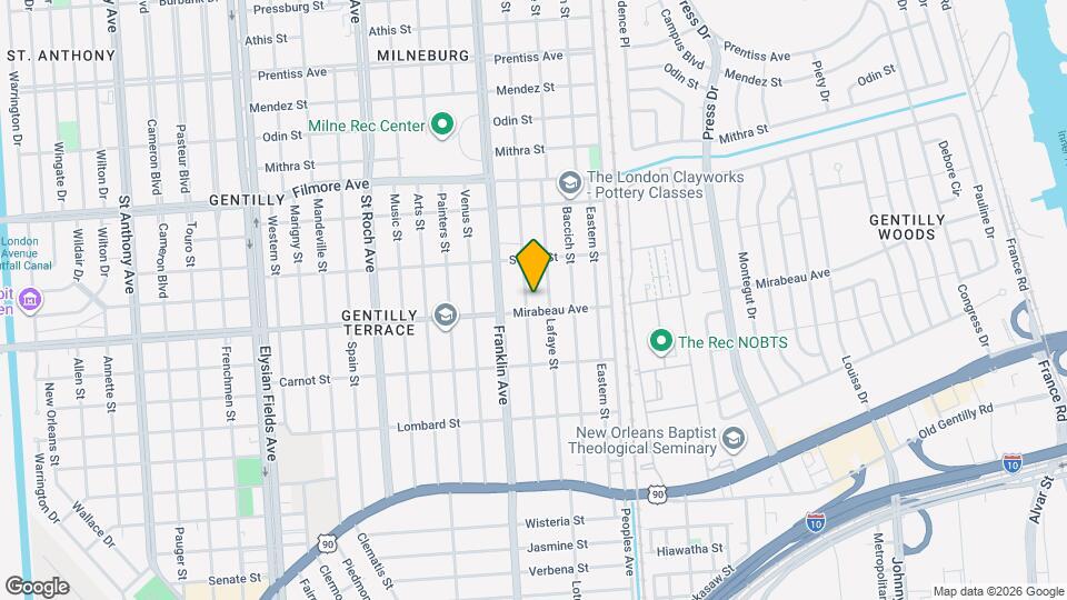 4917 Demontluzin St, Unit B Map and Location Details