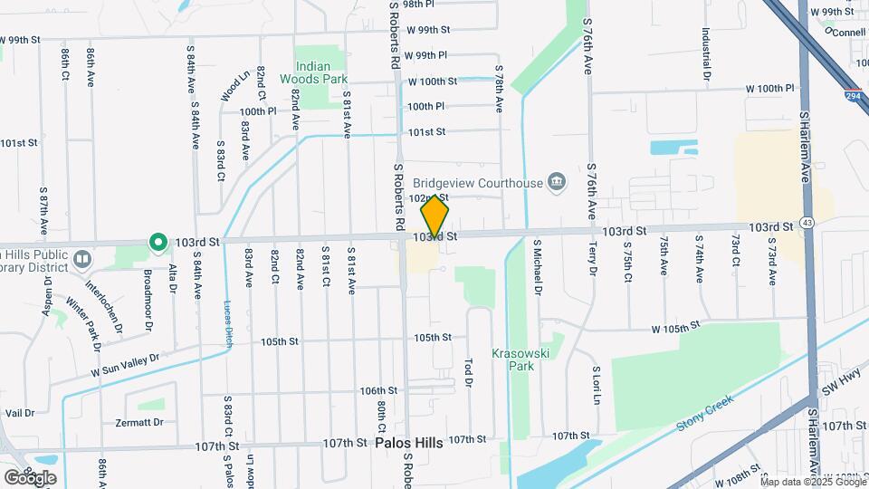 7921 W 103rd St Map and Location Details