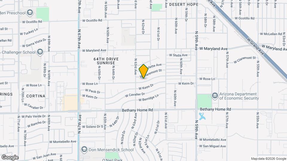 6232 W Rose Ln Map and Location Details